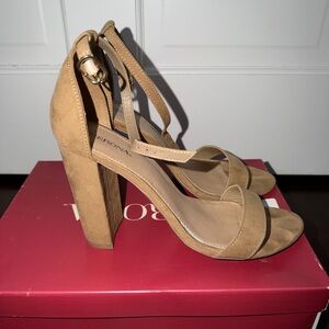 Merona Tan Block Heel Sandals